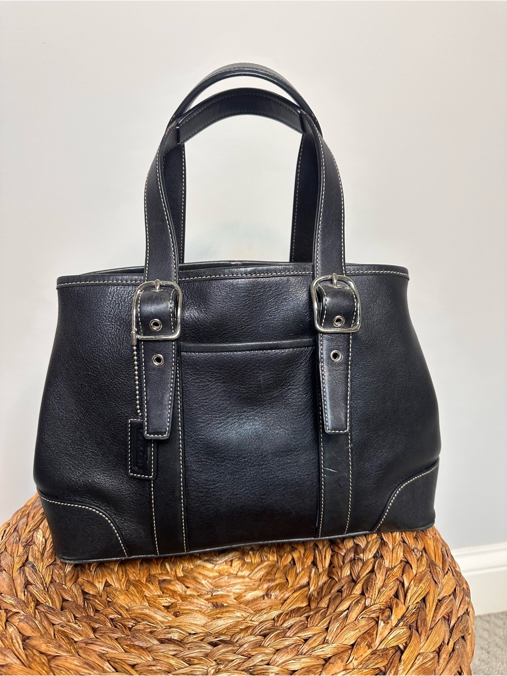 Coach Hamptons Carryall Tote Satchel black mini tote 2002 style 7588